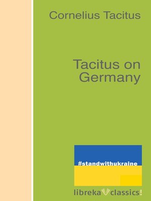 cover image of Tacitus on Germany